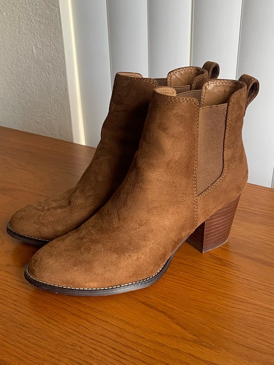 J. Crew Shoes - J.Crew Rory Microsuede Heeled Boots Rich Walnut Size 8.5